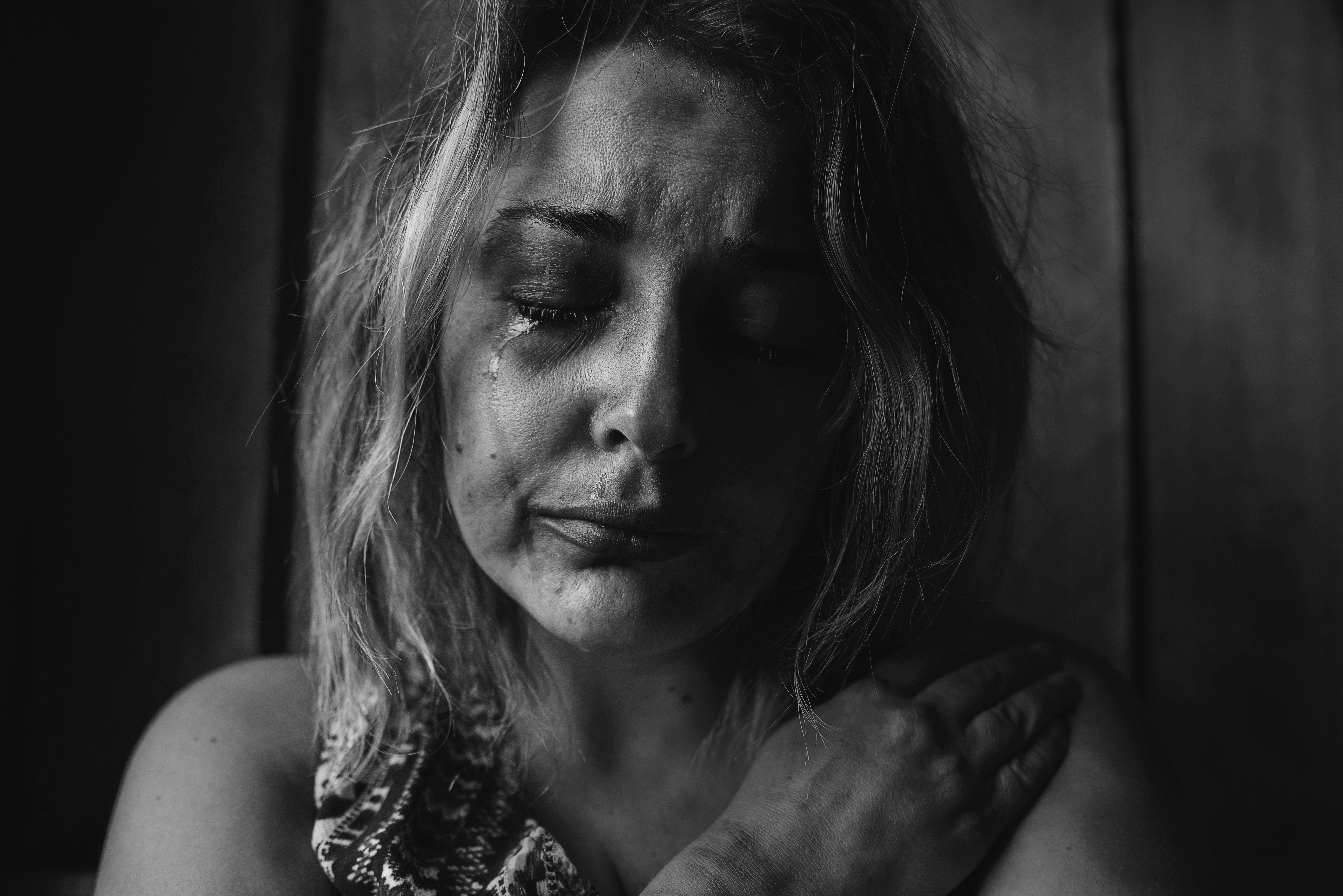 woman suffering in domestic violence