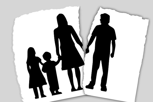 broken shadow image of a family